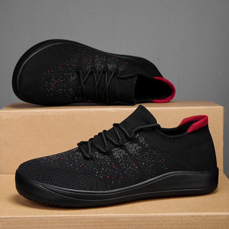 New Men Casual Shoes Breathabl - đánh giá và giá Knit Fabric Lace Up Sneakers