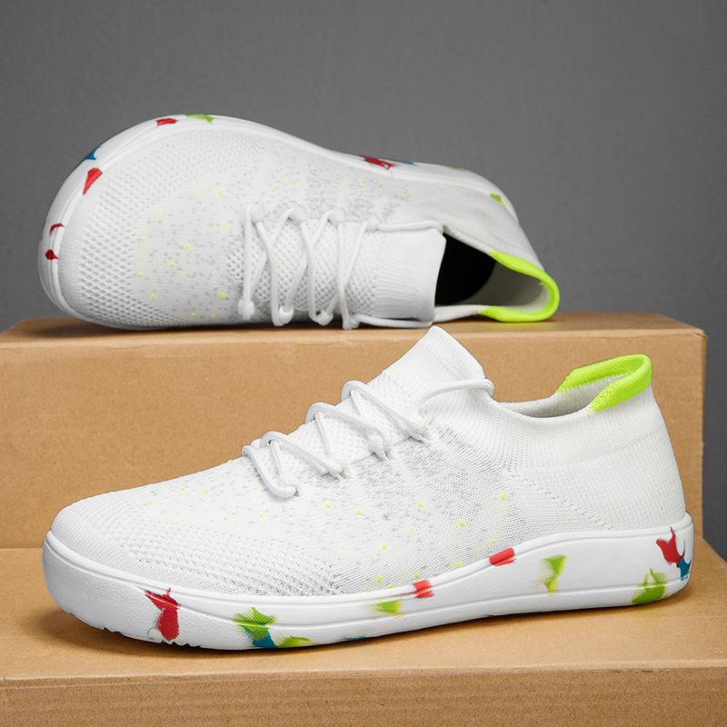 New Men Casual Shoes Breathabl - đánh giá và giá Knit Fabric Lace Up Sneakers