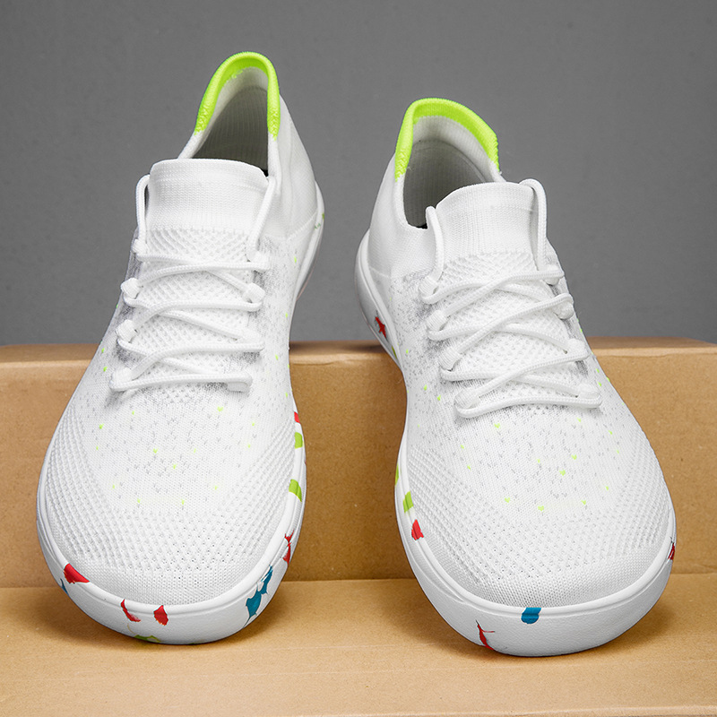 New Men Casual Shoes Breathabl - đánh giá và giá Knit Fabric Lace Up Sneakers