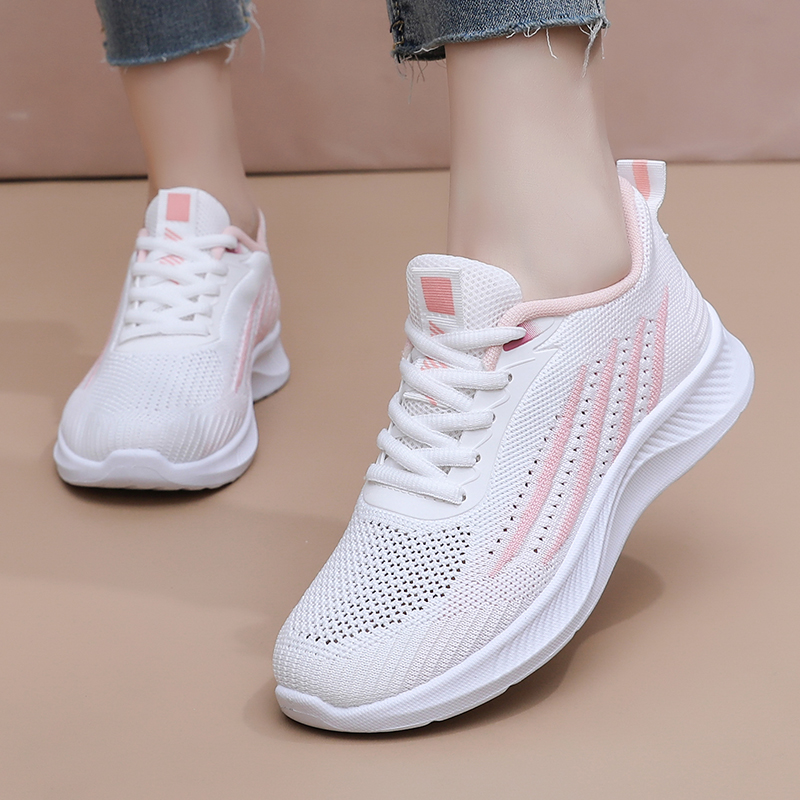 Women Autumn Mesh Casual Sneak - đánh giá và giá Knit Fabric Lace Up Sneakers