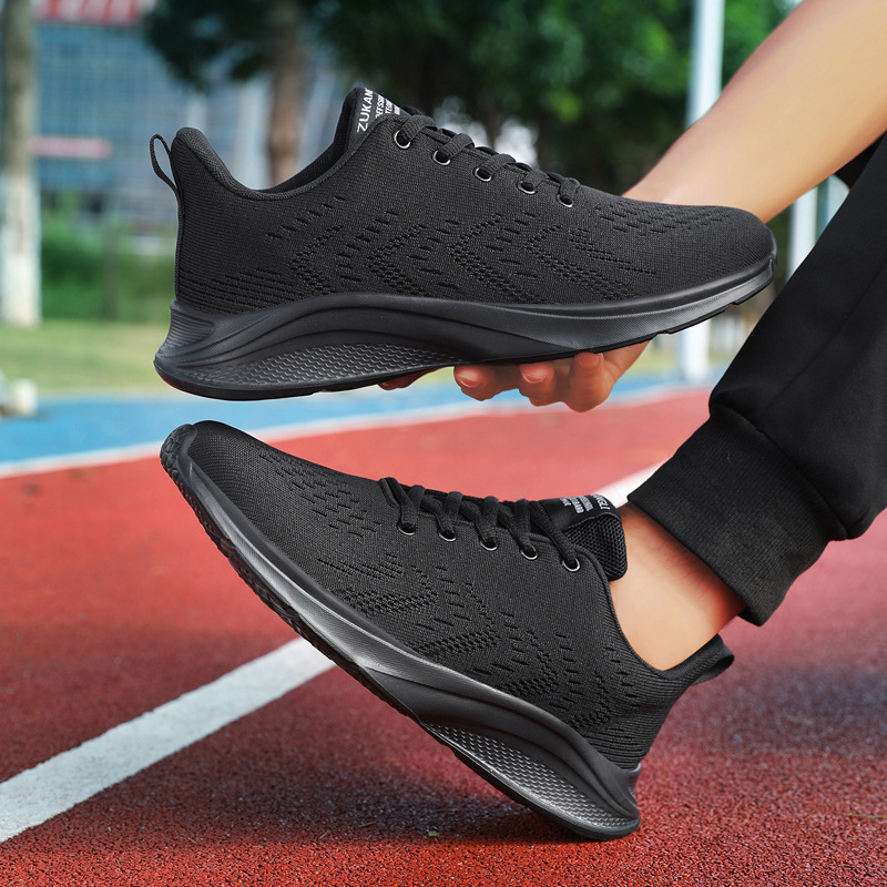 New Shoes for Men Sneaker Spri - đánh giá và giá Knit Fabric Lace Up Sneakers