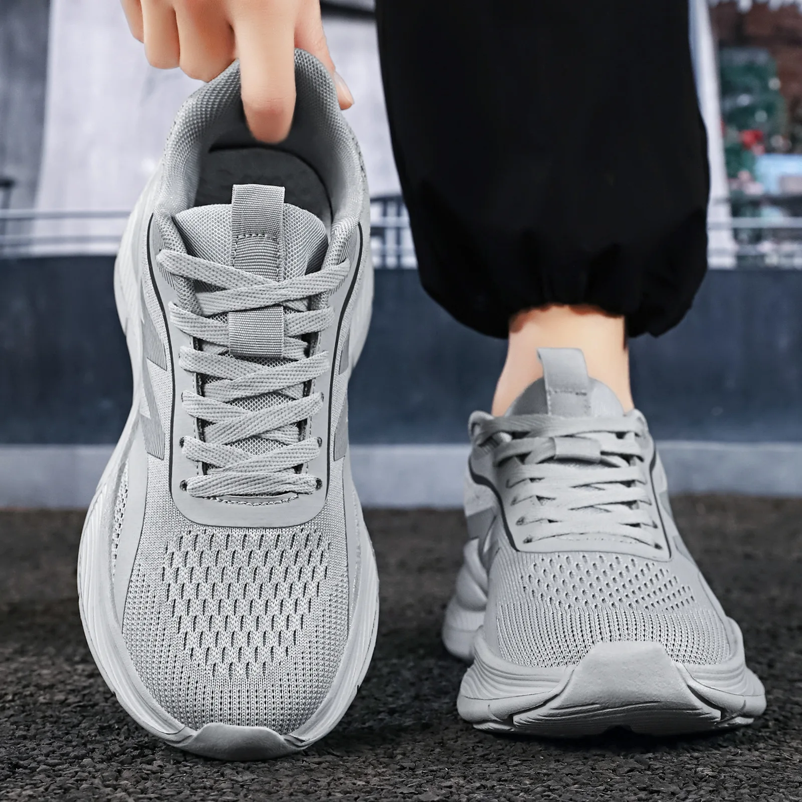 Men Mesh Running Sneakers Ligh - đánh giá và giá Shock Absorbing Gym Trainers
